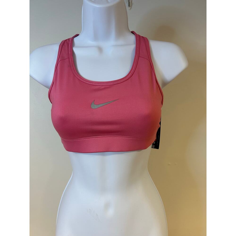 Nike Womens Pink Dri-FIT Swoosh Racerback Sports Bra Size Sml Granola Girl NWT